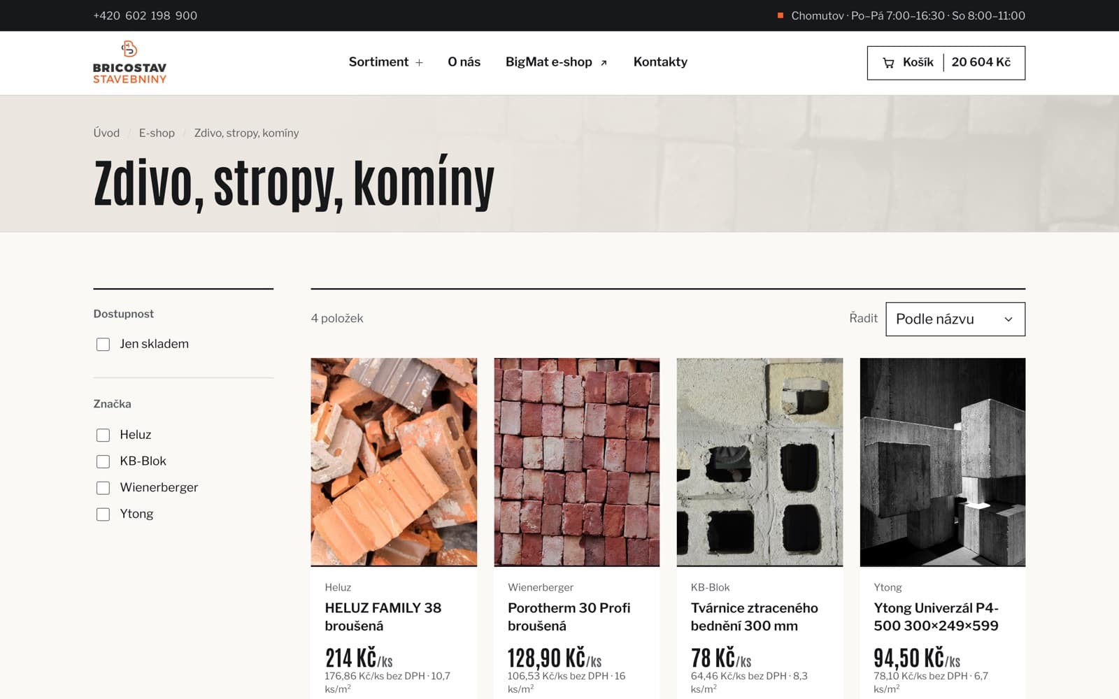 Kategorie zdivo, stropy, komíny