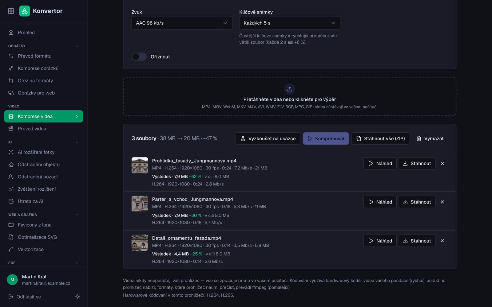 Komprese videa